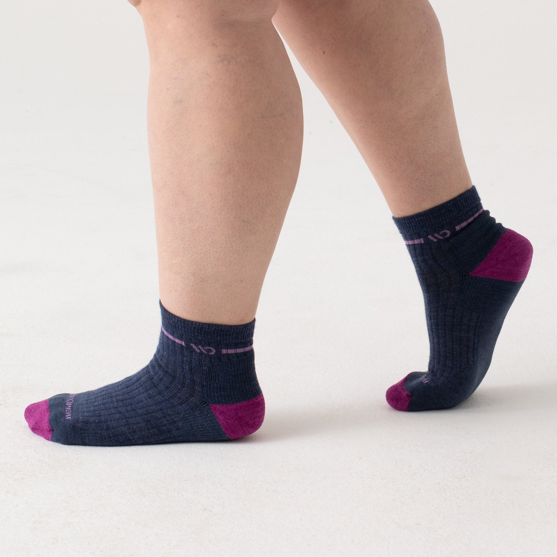 Cushioned Socks | Comfy Quarter Crew | Catarina Purple