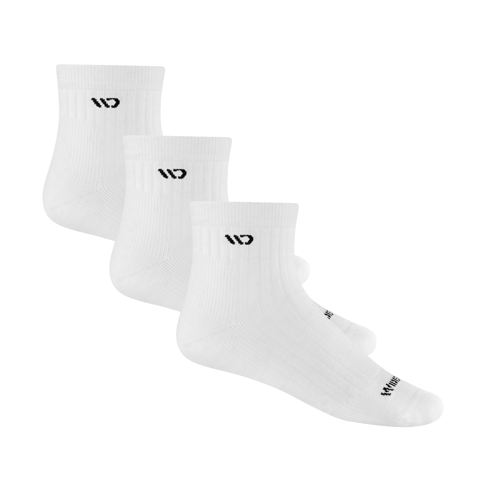 Bundle Image of the 9004 mens quarter cushion sock in--White