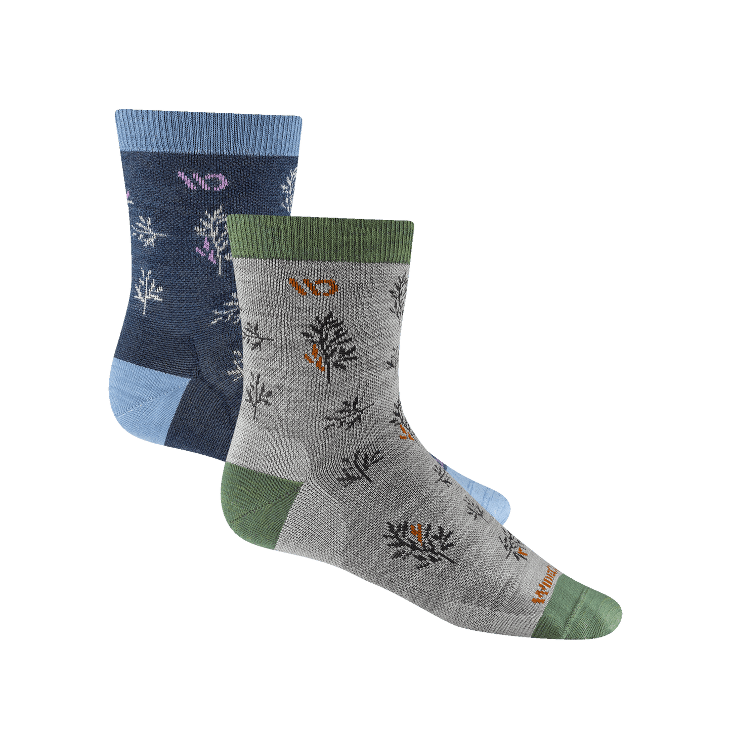 2-Pack bundle image of the 9503 Foliage Micro Crew in --Light Gray/Denim