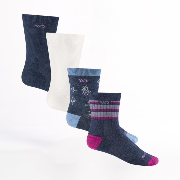 4 pack bundle image of the 9502 denim, 9503 denim, 9513 white and 9504 denim