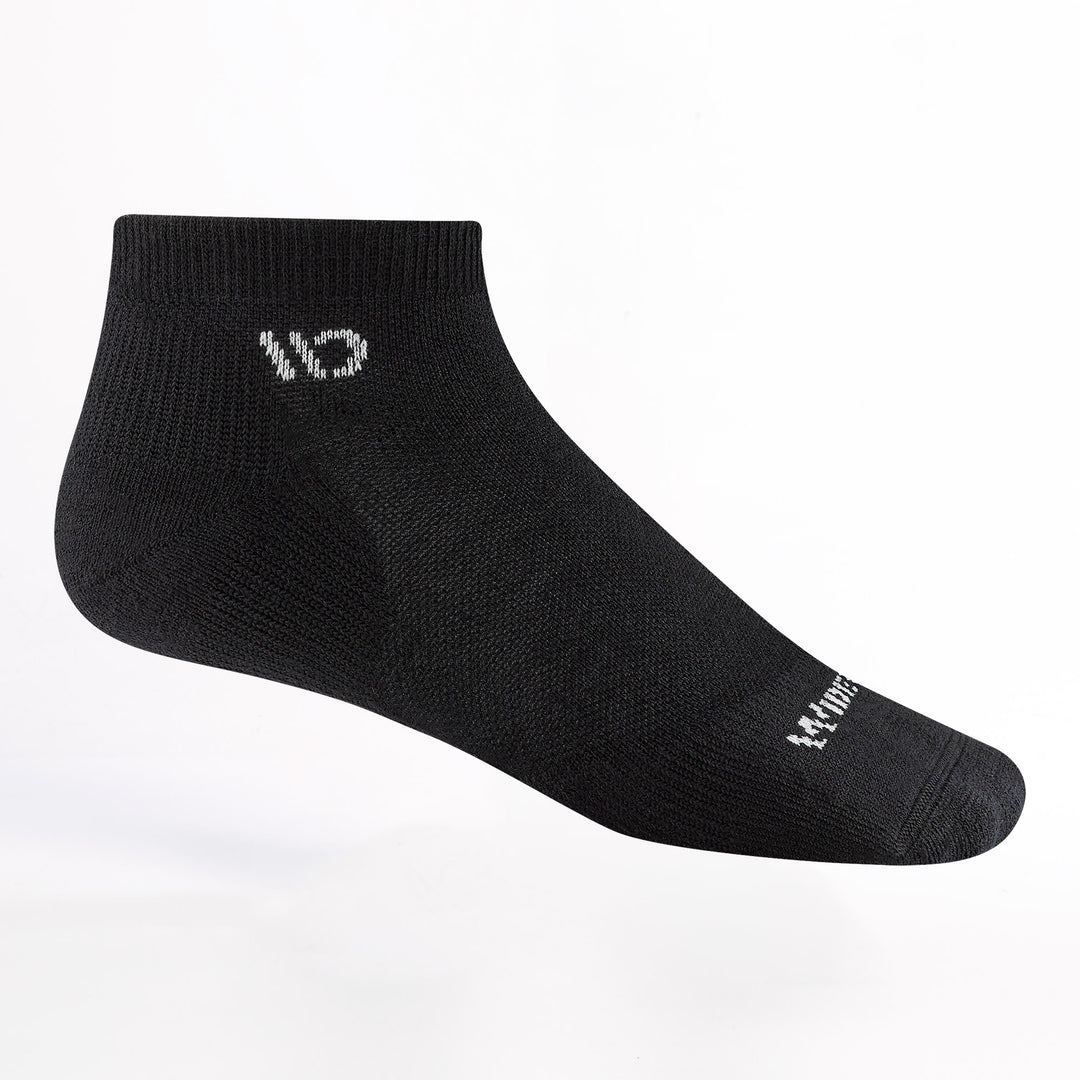 Profile image of the 9000 Men's solid cushioned ankle in Black featuring white logo on top and ankle