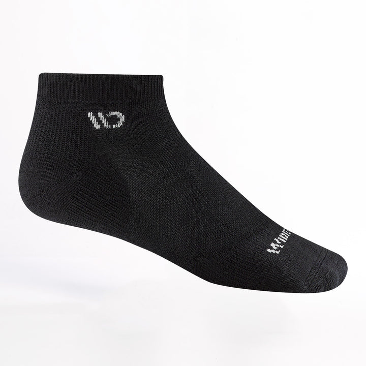 Profile image of the 9000 Men's solid cushioned ankle in Black featuring white logo on top and ankle