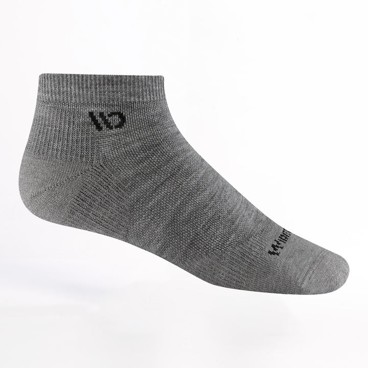 Profile image of the 9000 Men's solid cushioned ankle in Light Gray featuring black logo on top and ankle