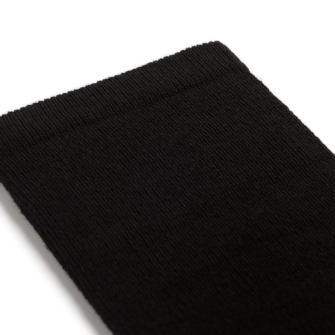 9017 Solid Cushioned knee high in Black detail image close up of solid Black cuff