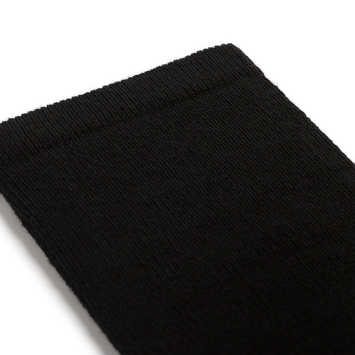9017 Solid Cushioned knee high in Black detail image close up of solid Black cuff