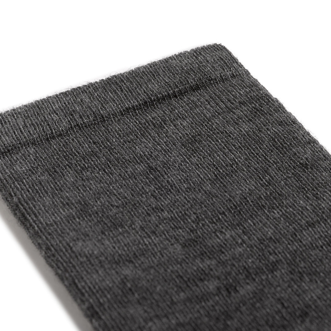 9017 Solid Cushioned knee high in gray detail image close up of solid gray cuff