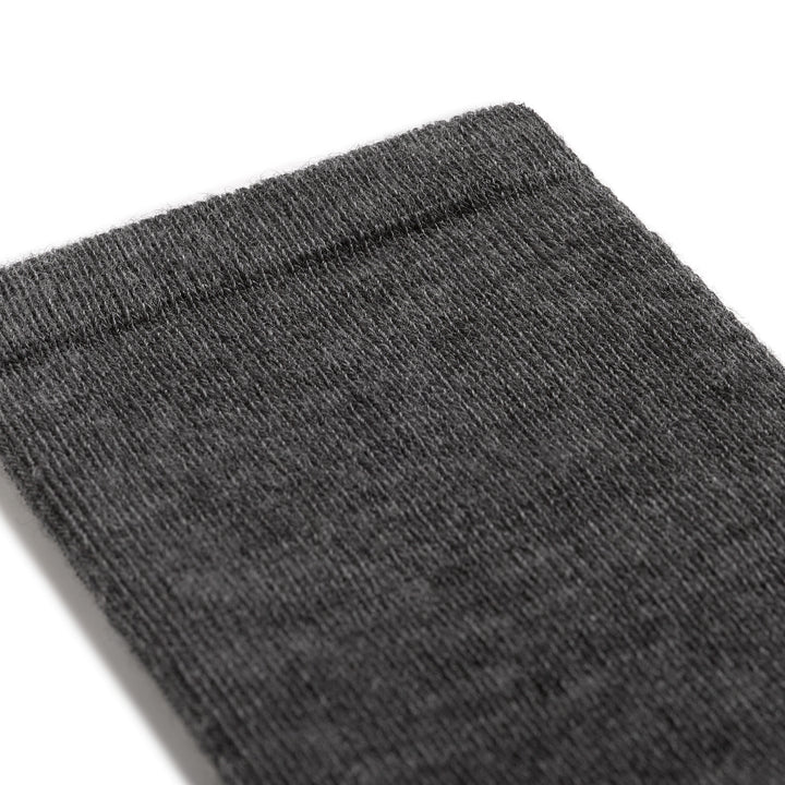 9017 Solid Cushioned knee high in gray detail image close up of solid gray cuff