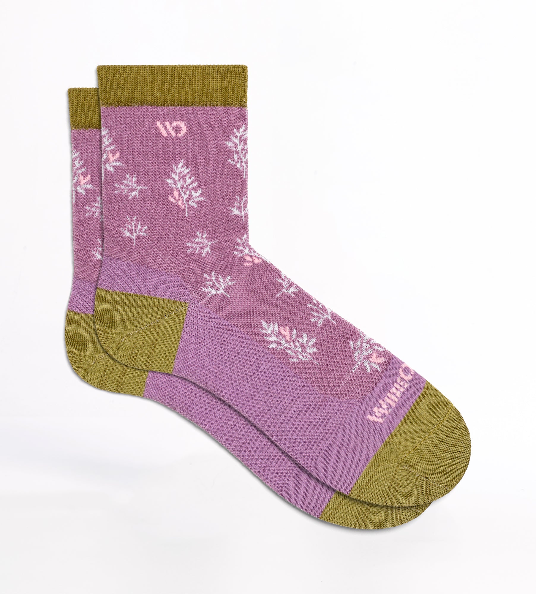 Layflat image of the violet Foliage Micro crew in violet